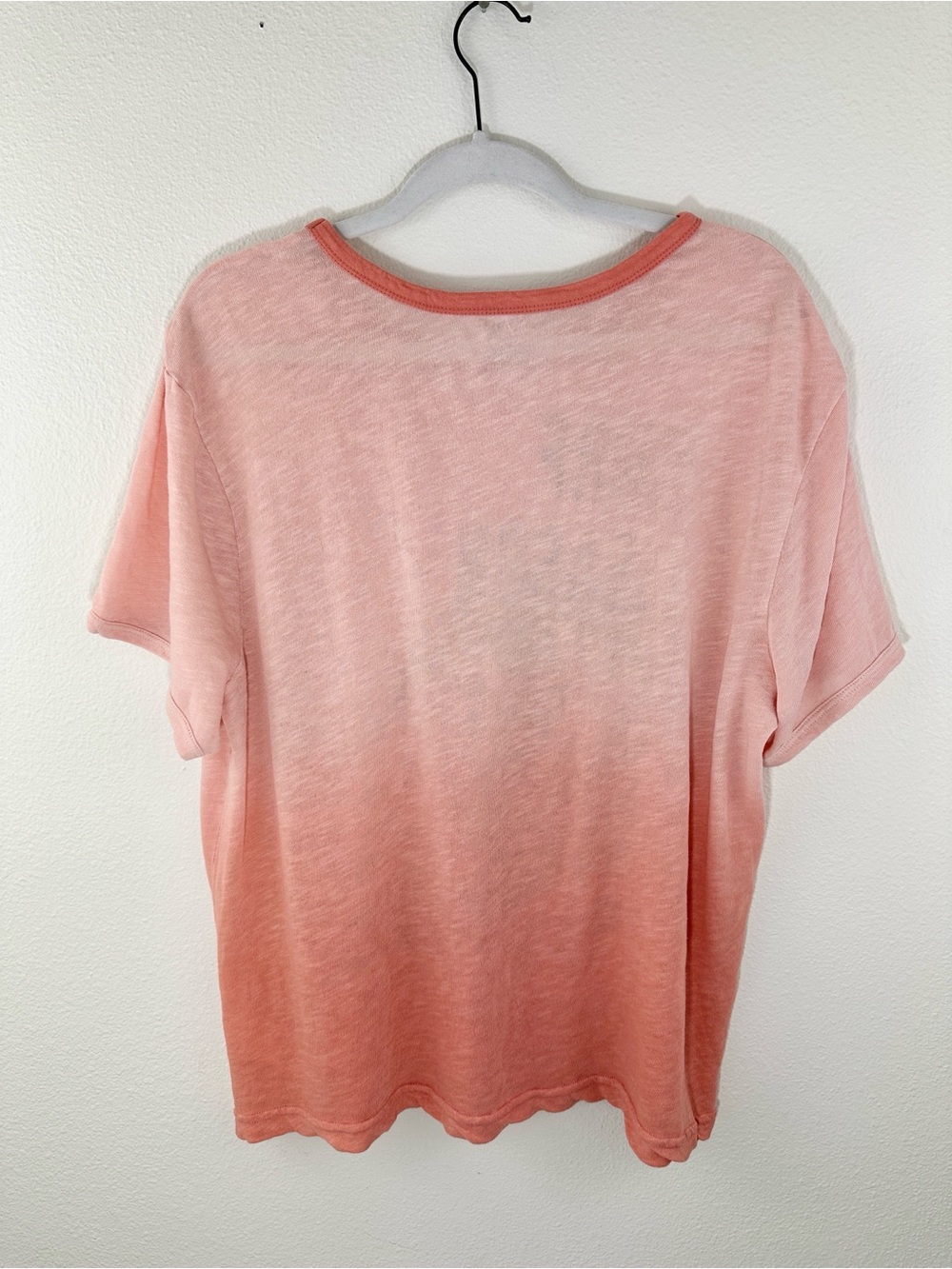 Pilcro by Anthropologie Vintage-Inspired Surf Tee Large Coral Pink Ombre - Picture 2 of 8